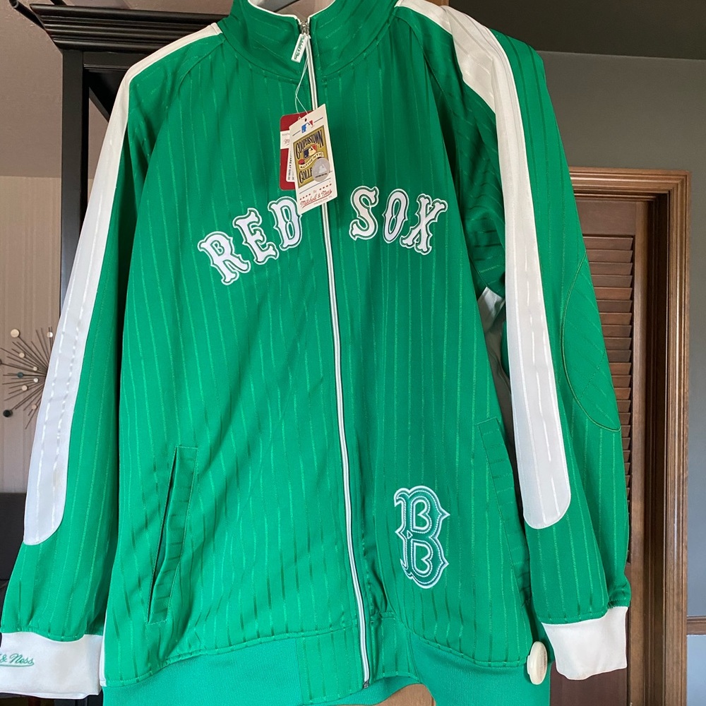 RARE BOS. RED SOX Track jkt. Green 3XL NWT *Rare*